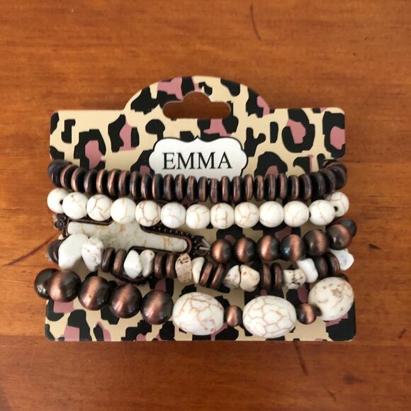 Emma Jewelry - Emma Beaded Teepee Tana Bracelet With Turquoise Set 74680 New